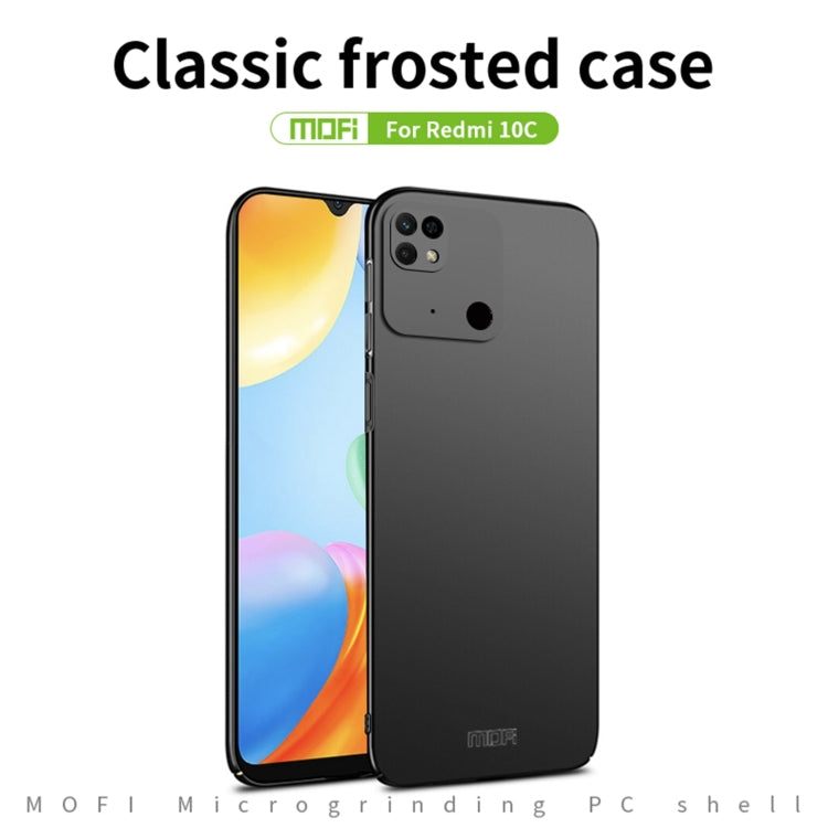 For Xiaomi Redmi 10C / Redmi 10 Power  MOFI Frosted PC Ultra-thin Hard Case(Black) - Xiaomi Cases by MOFI | Online Shopping South Africa | PMC TechLife | Buy Now Pay Later Mobicred
