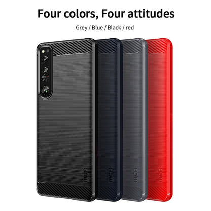 For Sony Xperia 1 IV MOFI Gentleness Series Brushed Texture Carbon Fiber Soft TPU Case(Black) - Sony Cases by MOFI | Online Shopping South Africa | PMC Jewellery