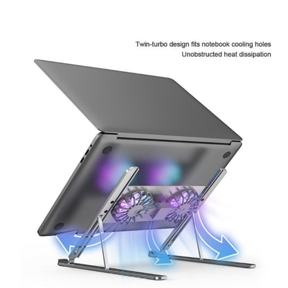 BONERUY P11F Adjustable Laptop Stand Cooling Holder with Double Fans - Cooling Pads by BONERUY | Online Shopping South Africa | PMC Jewellery | Buy Now Pay Later Mobicred