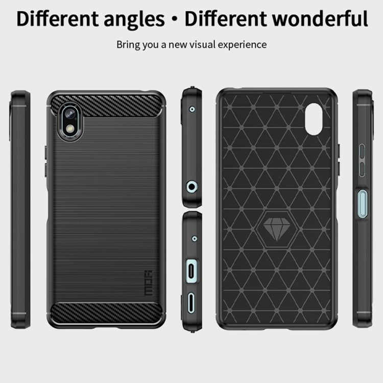 For Sony Xperia Ace 3 MOFI Gentleness Brushed Carbon Fiber Soft TPU Case(Black) - Sony Cases by MOFI | Online Shopping South Africa | PMC TechLife | Buy Now Pay Later Mobicred