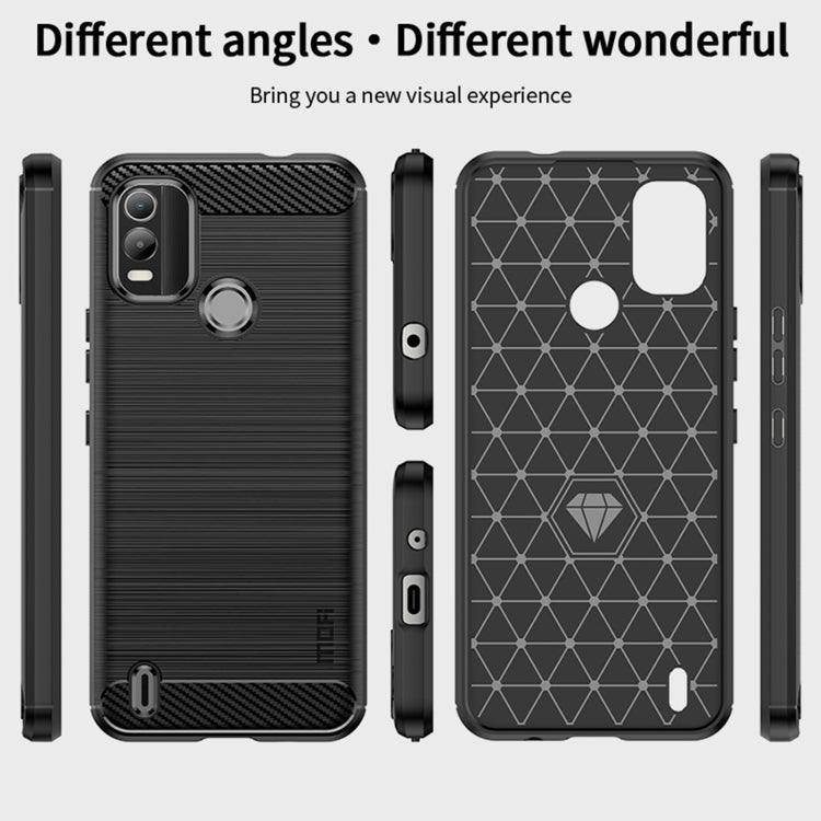 For Nokia C21 Plus MOFI Gentleness Brushed Carbon Fiber Soft TPU Case(Red) - Nokia Cases by MOFI | Online Shopping South Africa | PMC TechLife | Buy Now Pay Later Mobicred