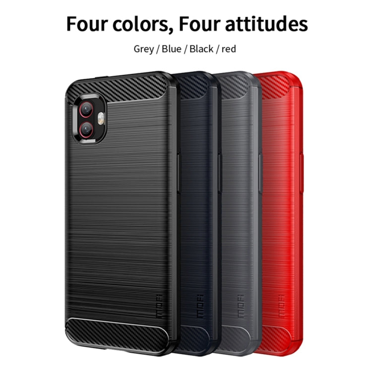 For Samsung Galaxy Xcover6 Pro / Xcover Pro 2 MOFI Gentleness Brushed Carbon Fiber Soft TPU Case(Black) -  by MOFI | Online Shopping South Africa | PMC Jewellery | Buy Now Pay Later Mobicred