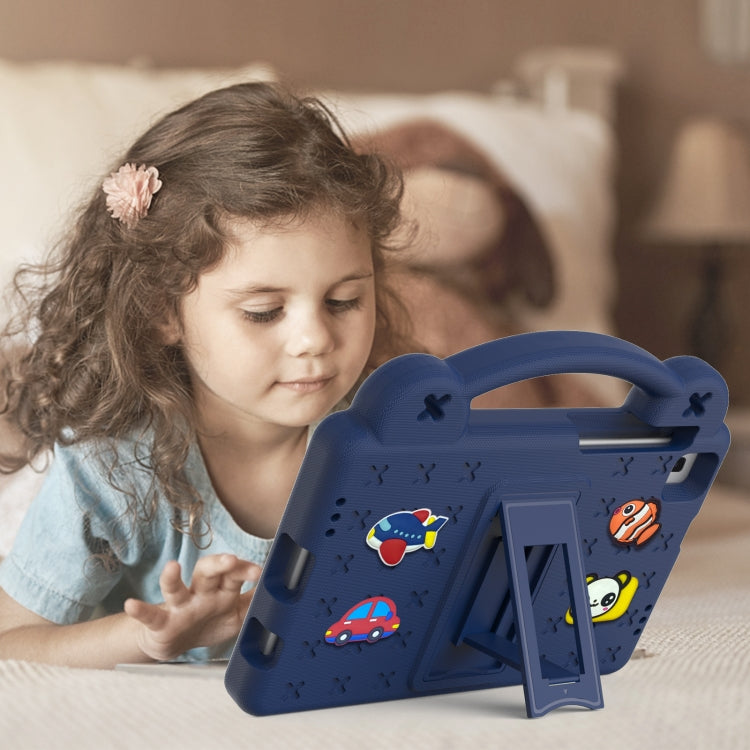 For Huawei MediaPad M3 Lite 8.0 Handle Kickstand Children EVA Shockproof Tablet Case(Navy Blue) - Huawei by PMC TechLife | Online Shopping South Africa | PMC TechLife | Buy Now Pay Later Mobicred