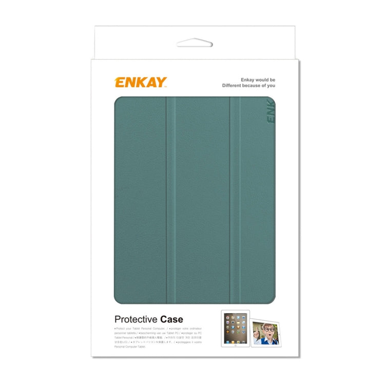 For Amazon Fire 7 12th 2022 ENKAY Smart Leather Tablet Case(Dark Blue) - Amazon by ENKAY | Online Shopping South Africa | PMC TechLife | Buy Now Pay Later Mobicred