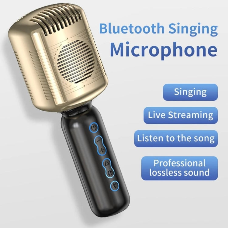 KM600 Wireless Microphone TWS Handheld Noise Reduction Smart Bluetooth-compatible Condenser Mic Music Player for Singing(Gold) - Microphone by PMC Jewellery | Online Shopping South Africa | PMC Jewellery | Buy Now Pay Later Mobicred