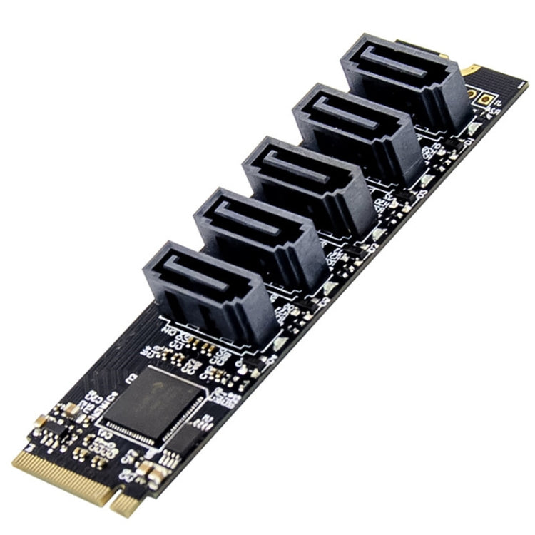 ST532 M.2 NGFF To 5 Ports SATA3.0 Hard Disk Expansion Card Adapter In Stock - Card Adapter by PMC Jewellery | Online Shopping South Africa | PMC Jewellery | Buy Now Pay Later Mobicred