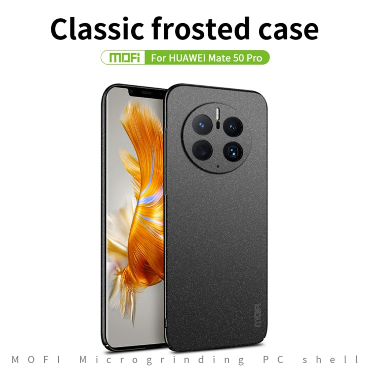 For Huawei Mate 50 Pro MOFI Fandun Series Frosted Ultra-thin PC Hard Phone Case(Green) - Huawei Cases by MOFI | Online Shopping South Africa | PMC Jewellery