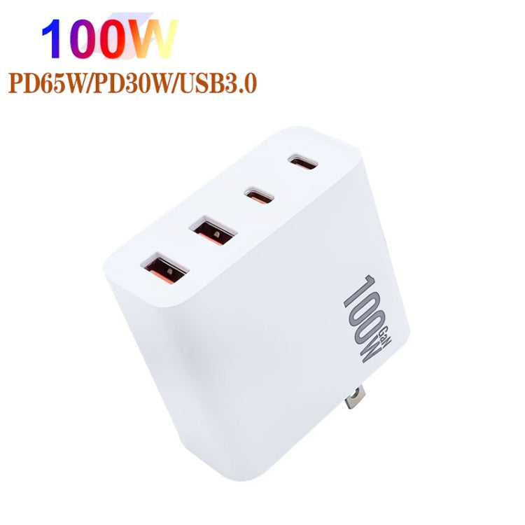 GaN 100W Dual USB + Dual USB-C/Type-C Multi Port Charger for Apple MacBook Series US / UK Plug - Cable & Adapter by PMC Jewellery | Online Shopping South Africa | PMC Jewellery | Buy Now Pay Later Mobicred