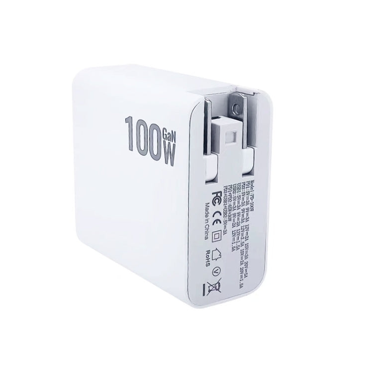 GaN 100W Dual USB + Dual USB-C/Type-C Multi Port Charger with 2m Type-C to Type-C Data Cable Set US / EU / UK / AU Plug - free shipping - PMC Jewellery - Order now!