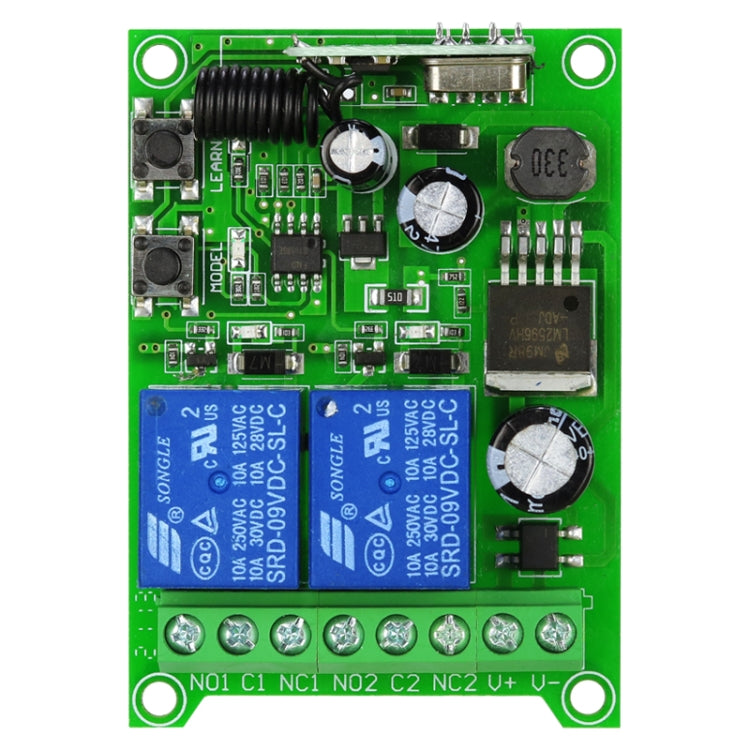 DC 12V 24V 48V Universal Electric Door RF Wireless Remote Control Relay Receiver Set - Smart Switch by PMC TechLife | Online Shopping South Africa | PMC TechLife | Buy Now Pay Later Mobicred