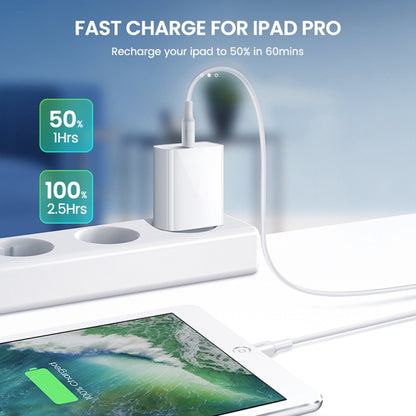 PD11 Single PD3.0 USB-C / Type-C 20W Fast Charger with 1m Type-C to 8 Pin Data Cable, US Plug(White) - USB Charger by PMC Jewellery | Online Shopping South Africa | PMC Jewellery | Buy Now Pay Later Mobicred