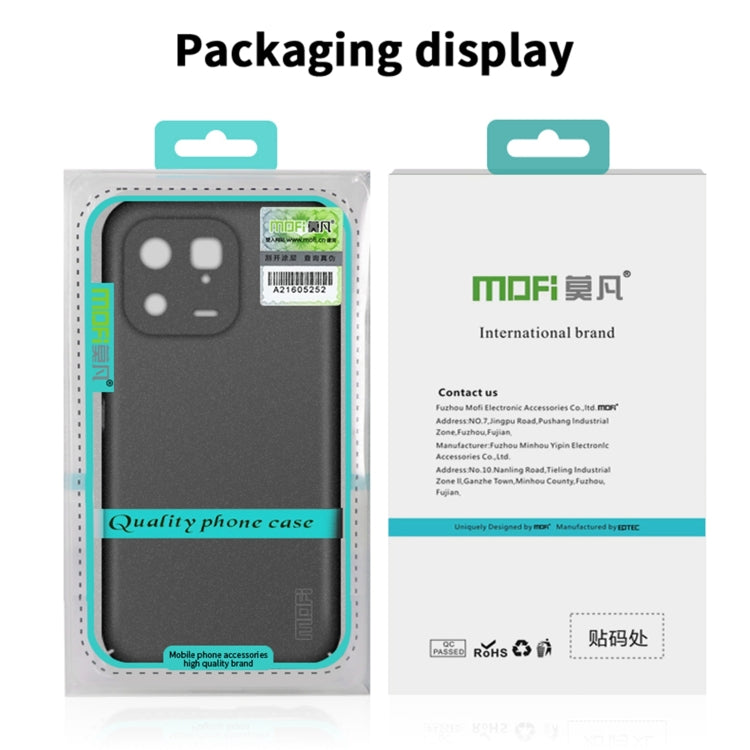 For Xiaomi 13 MOFI Fandun Series Frosted Ultra-thin PC Hard Phone Case(Green) - 13 Pro Cases by MOFI | Online Shopping South Africa | PMC Jewellery