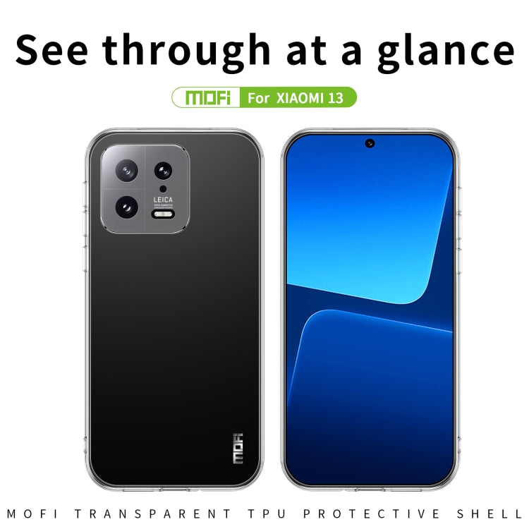 For Xiaomi 13 MOFI Ming Series Ultra-thin TPU Phone Case(Transparent) - 13 Cases by MOFI | Online Shopping South Africa | PMC TechLife