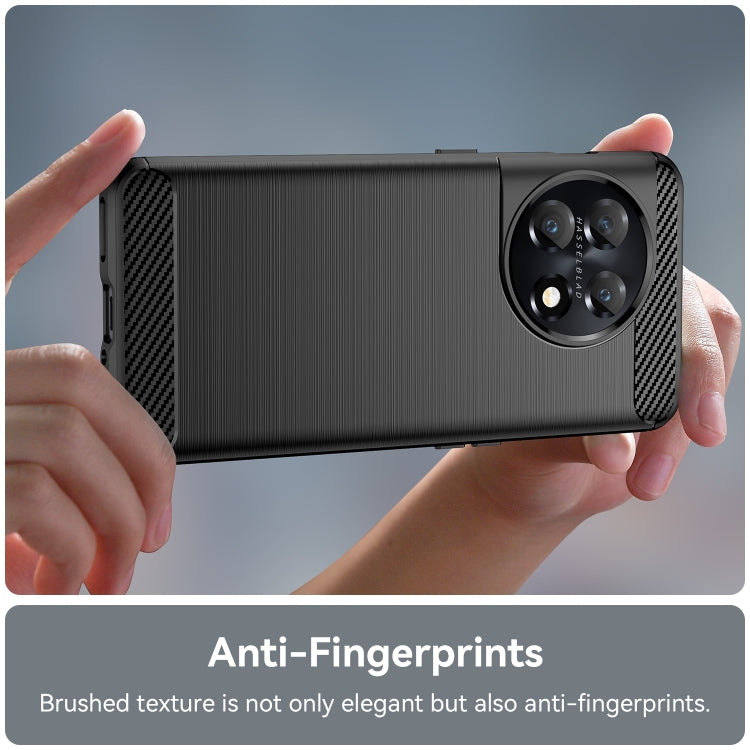 For OnePlus 11 5G Brushed Texture Carbon Fiber TPU Phone Case(Black) - free shipping - PMC TechLife - Order now!