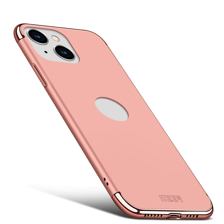 For iPhone 14 Plus MOFI Yatun Series 3 in 1 Stitching PC Phone Case(Rose gold) - iPhone 14 Plus Cases by MOFI | Online Shopping South Africa | PMC TechLife