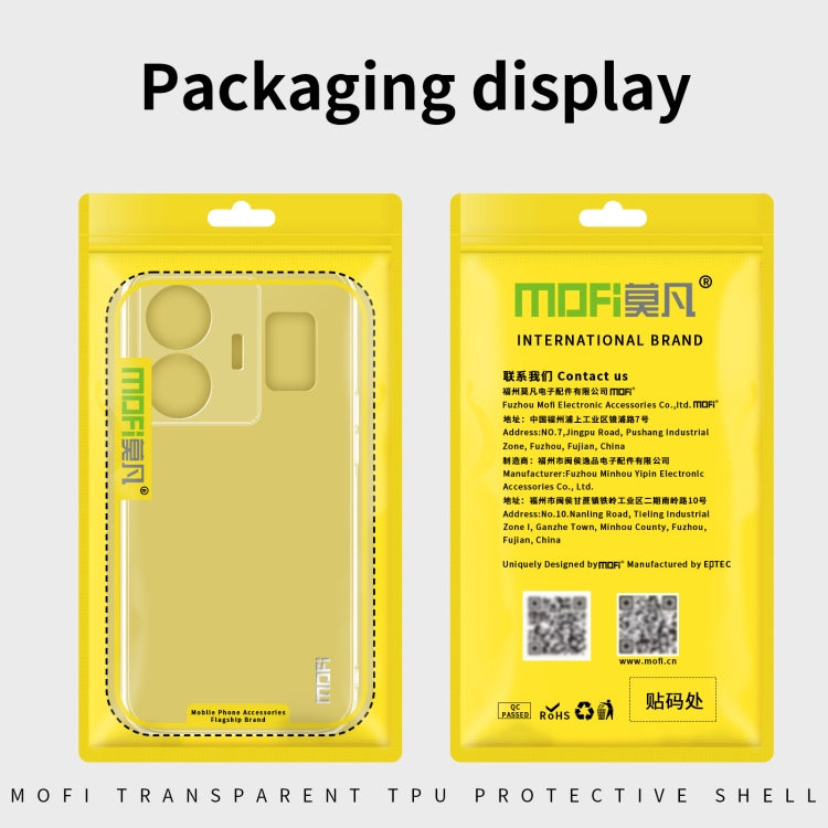 For OnePlus 11R / Ace 2 MOFI Ming Series Ultra-thin TPU Phone Case(Transparent) - OnePlus Cases by MOFI | Online Shopping South Africa | PMC TechLife | Buy Now Pay Later Mobicred