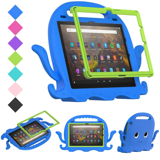 For Amazon Kindle Fire HD10 2021 Octopus Style EVA + PC Tablet Case with Strap(Blue) - Amazon by PMC Jewellery | Online Shopping South Africa | PMC Jewellery | Buy Now Pay Later Mobicred