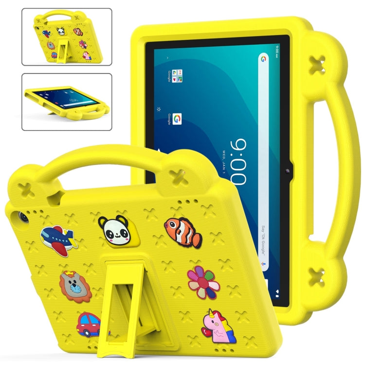 For Walmart Onn 10.1 2022 / 100071485 Handle Kickstand Children EVA Shockproof PC Tablet Case(Yellow) - Others by PMC TechLife | Online Shopping South Africa | PMC TechLife | Buy Now Pay Later Mobicred