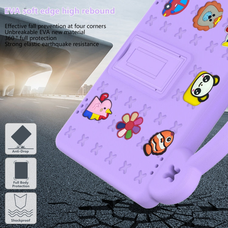 For Amazon Fire HD 10 2021 Handle Kickstand Children EVA Shockproof PC Tablet Case(Light Purple) - Amazon by PMC TechLife | Online Shopping South Africa | PMC TechLife | Buy Now Pay Later Mobicred