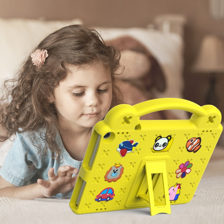 For Amazon Fire HD 10 2021 Handle Kickstand Children EVA Shockproof PC Tablet Case(Yellow) - Amazon by PMC TechLife | Online Shopping South Africa | PMC TechLife | Buy Now Pay Later Mobicred