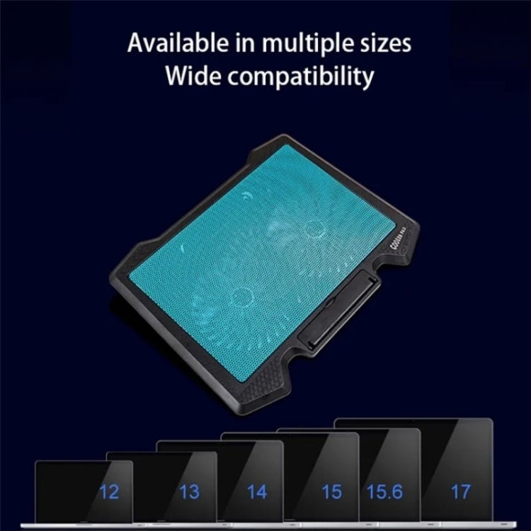 S200 Dual Silent Cooling Fan Portable Slim Notebook Cooling Pad for Laptop(Blue) - Cooling Pads by PMC Jewellery | Online Shopping South Africa | PMC Jewellery | Buy Now Pay Later Mobicred