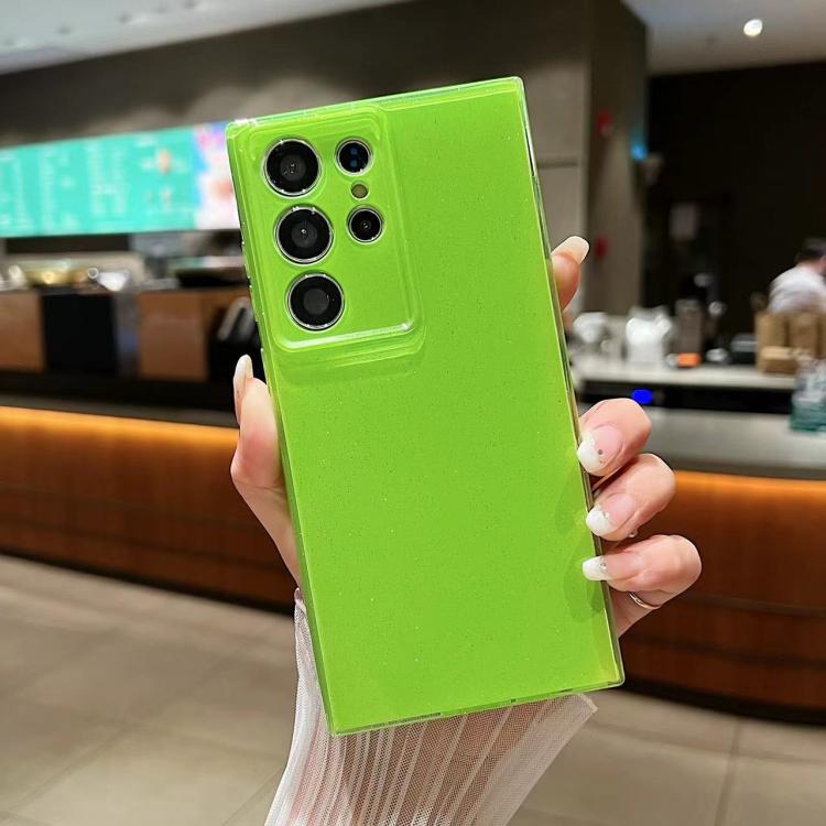 For Samsung Galaxy S25 Ultra 5G Jelly Glitter Solid Color TPU Phone Case(Fluorescent green) - Galaxy S25 Ultra 5G Cases by PMC TechLife | Online Shopping South Africa | PMC TechLife | Buy Now Pay Later Mobicred