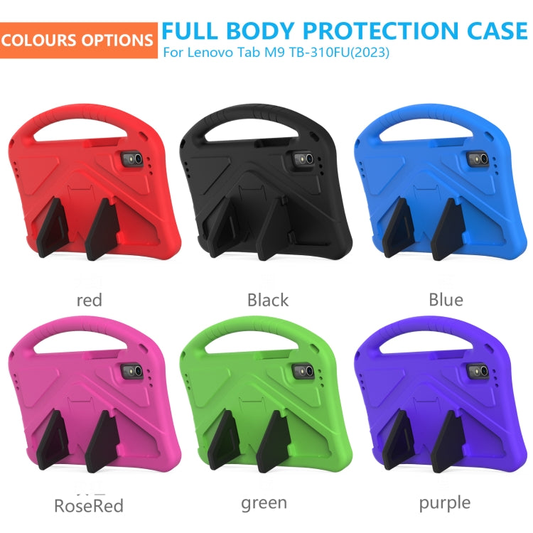 For Lenovo Tab M9 TB-310FU 2023 EVA Shockproof Tablet Case with Holder(Green) - Lenovo by PMC TechLife | Online Shopping South Africa | PMC TechLife | Buy Now Pay Later Mobicred