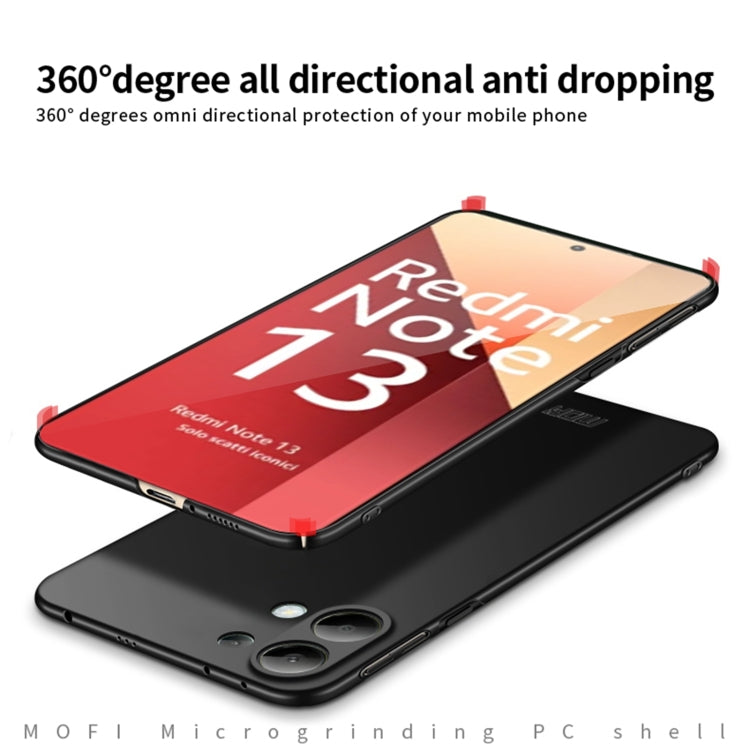 For Xiaomi Redmi Note 13 4G MOFI Micro-Frosted PC Ultra-thin Hard Phone Case(Black) - Note 13 Cases by MOFI | Online Shopping South Africa | PMC TechLife