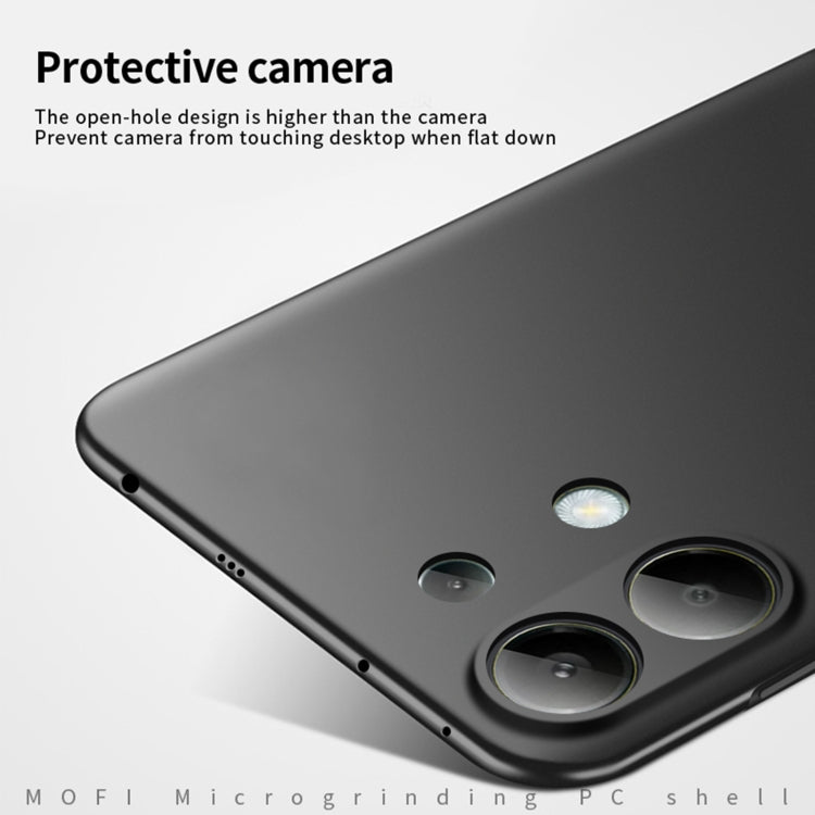 For Xiaomi Redmi Note 13 4G MOFI Micro-Frosted PC Ultra-thin Hard Phone Case(Black) - Note 13 Cases by MOFI | Online Shopping South Africa | PMC TechLife