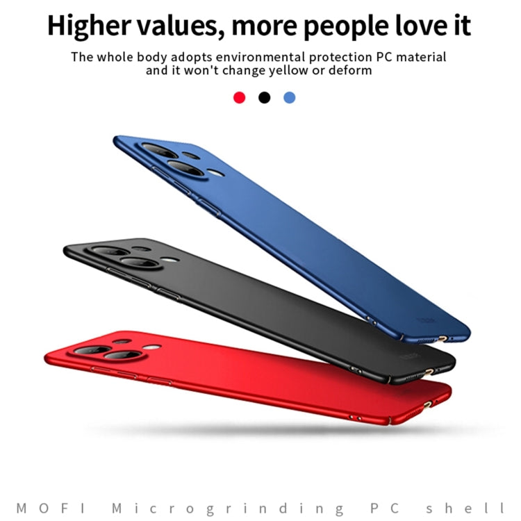 For Xiaomi Redmi Note 13 Pro 4G MOFI Micro-Frosted PC Ultra-thin Hard Phone Case(Blue) - Xiaomi Cases by MOFI | Online Shopping South Africa | PMC TechLife | Buy Now Pay Later Mobicred