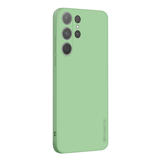 For Samsung Galaxy S24 Ultra 5G PINWUYO Sense Series Liquid Silicone TPU Phone Case(Green) - Galaxy S24 Ultra 5G Cases by PINWUYO | Online Shopping South Africa | PMC Jewellery | Buy Now Pay Later Mobicred