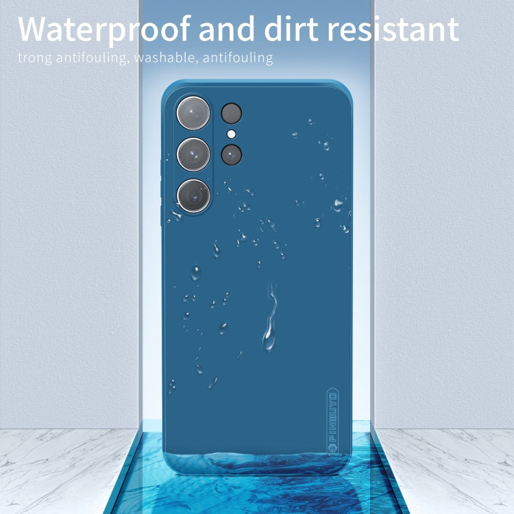 For Samsung Galaxy S25 Ultra 5G PINWUYO Sense Series Liquid Silicone TPU Phone Case(Blue) - Galaxy S25 Ultra 5G Cases by PINWUYO | Online Shopping South Africa | PMC Jewellery | Buy Now Pay Later Mobicred