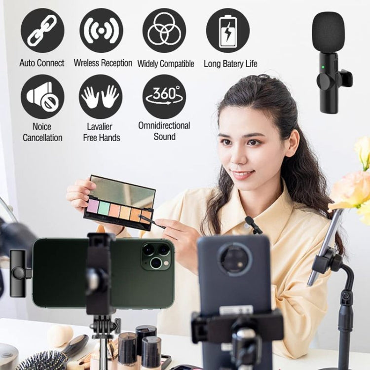 Bluetooth  Mini Microphone Wireless Lavalier Noise Reduction Microphone for iPhone / iPad, with 8 Pin Receiver & Single Microphone - Microphone by PMC Jewellery | Online Shopping South Africa | PMC Jewellery