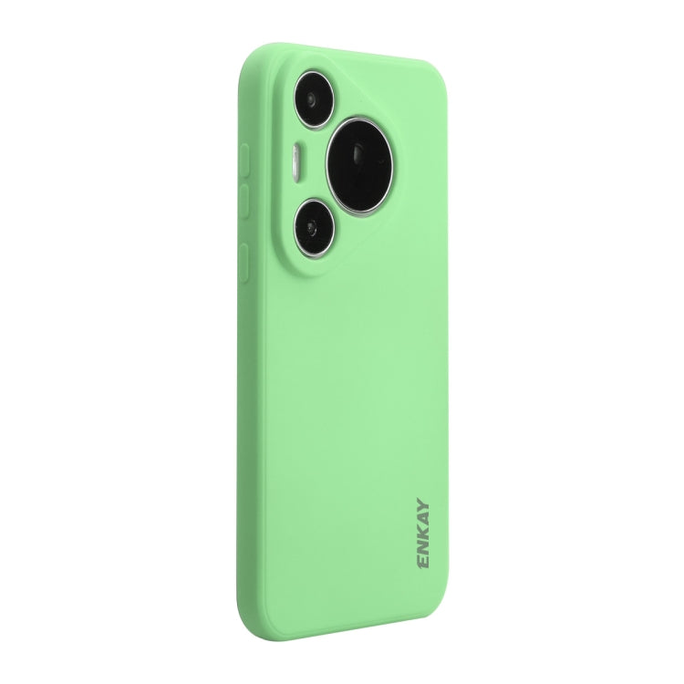 For Huawei Pura 70 Pro / 70 Pro+ ENKAY Hat-Prince Liquid Silicone Shockproof Protective Soft Case(Light Green) - Huawei Cases by ENKAY | Online Shopping South Africa | PMC Jewellery | Buy Now Pay Later Mobicred