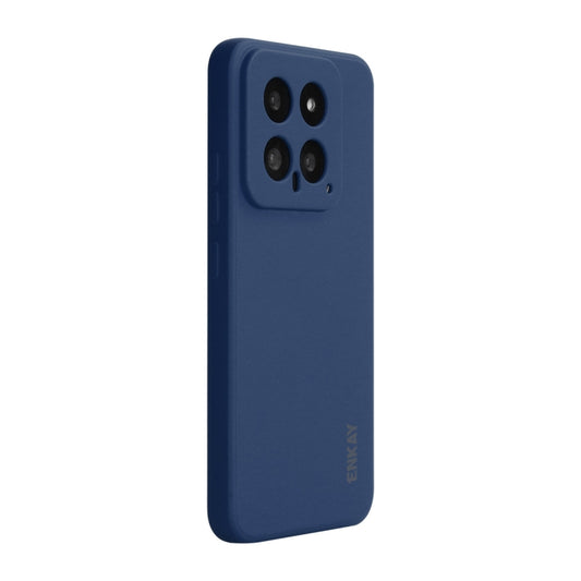 For Xiaomi 14 ENKAY Hat-Prince Liquid Silicone Shockproof Soft Phone Case(Dark Blue) - 14 Cases by ENKAY | Online Shopping South Africa | PMC Jewellery | Buy Now Pay Later Mobicred