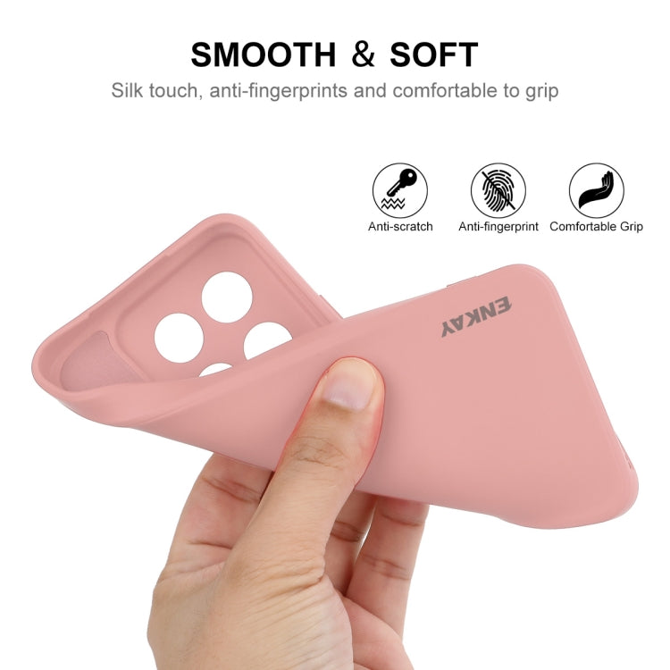 For Xiaomi 14 ENKAY Hat-Prince Liquid Silicone Shockproof Soft Phone Case(Pink) - free shipping - PMC Jewellery - Order now!