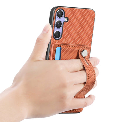 For Samsung Galaxy S25+ 5G Wristband Kickstand Wallet Back Phone Case with Tool Knife(Brown) - Galaxy S25+ 5G Cases by PMC Jewellery | Online Shopping South Africa | PMC Jewellery | Buy Now Pay Later Mobicred