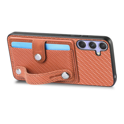 For Samsung Galaxy S25 Ultra 5G Wristband Kickstand Wallet Back Phone Case with Tool Knife(Brown) - Galaxy S25 Ultra 5G Cases by PMC Jewellery | Online Shopping South Africa | PMC Jewellery | Buy Now Pay Later Mobicred