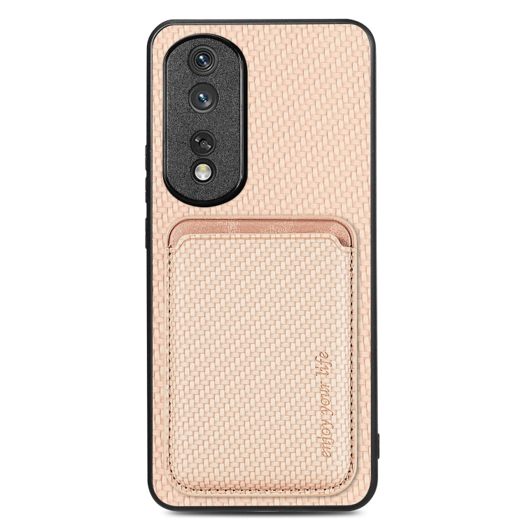 For Honor 80 Pro Carbon Fiber Leather Card Magsafe Phone Case(Khaki) - free shipping - PMC TechLife - Order now!
