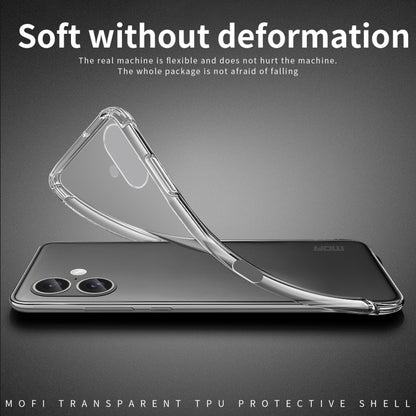 For iPhone 16 MOFI Ming Series Ultra-thin TPU Phone Case(Transparent) - iPhone 16 Cases by MOFI | Online Shopping South Africa | PMC Jewellery | Buy Now Pay Later Mobicred