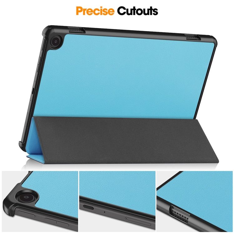 For Amazon Fire Max 11 ENKAY Tri-fold Custer Texture Leather Smart Tablet Case(Dark Green) - Amazon by ENKAY | Online Shopping South Africa | PMC TechLife | Buy Now Pay Later Mobicred