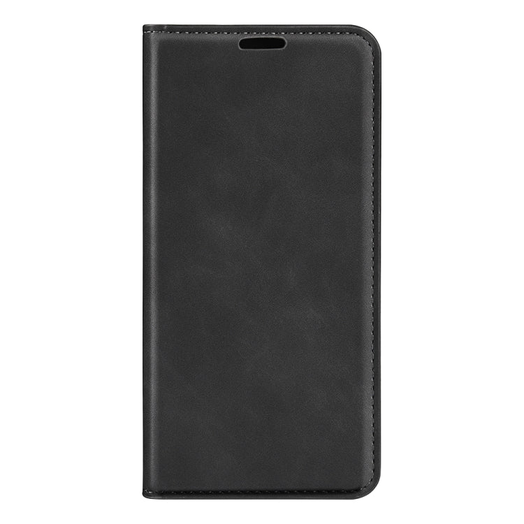 For Realme 11 Retro-skin Magnetic Suction Leather Phone Case(Black) - Realme Cases by PMC TechLife | Online Shopping South Africa | PMC TechLife | Buy Now Pay Later Mobicred