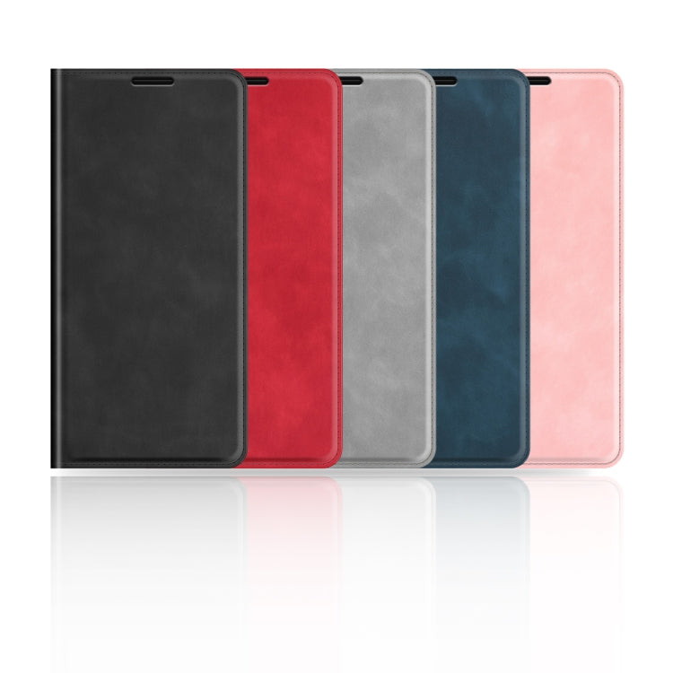 For Realme 11 Retro-skin Magnetic Suction Leather Phone Case(Black) - Realme Cases by PMC TechLife | Online Shopping South Africa | PMC TechLife | Buy Now Pay Later Mobicred