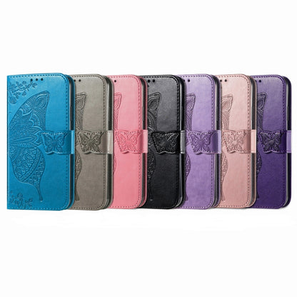 For Motorola Moto G  Play  2024 Butterfly Love Flower Embossed Leather Phone Case(Dark Purple) - Motorola Cases by PMC Jewellery | Online Shopping South Africa | PMC Jewellery | Buy Now Pay Later Mobicred