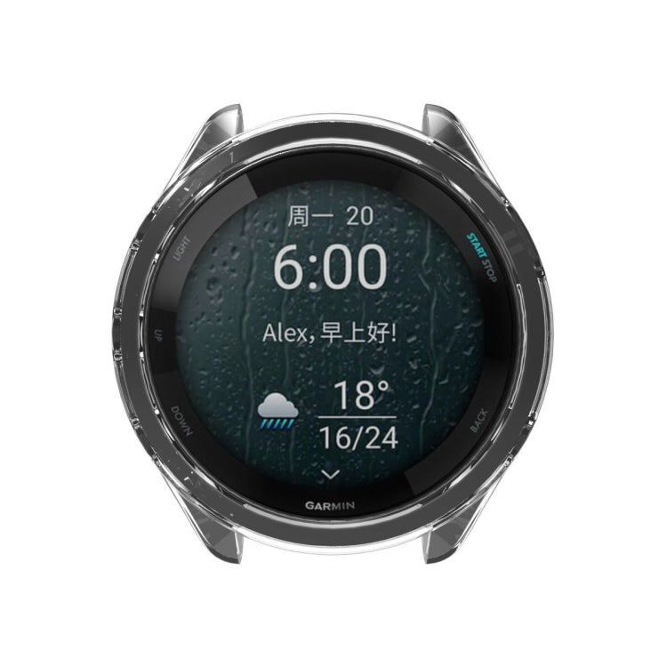 For Garmin Forerunner 265S ENKAY Hat-Prince Transparent TPU Frame Drop Protection Case(Orange) - Watch Cases by ENKAY | Online Shopping South Africa | PMC TechLife | Buy Now Pay Later Mobicred