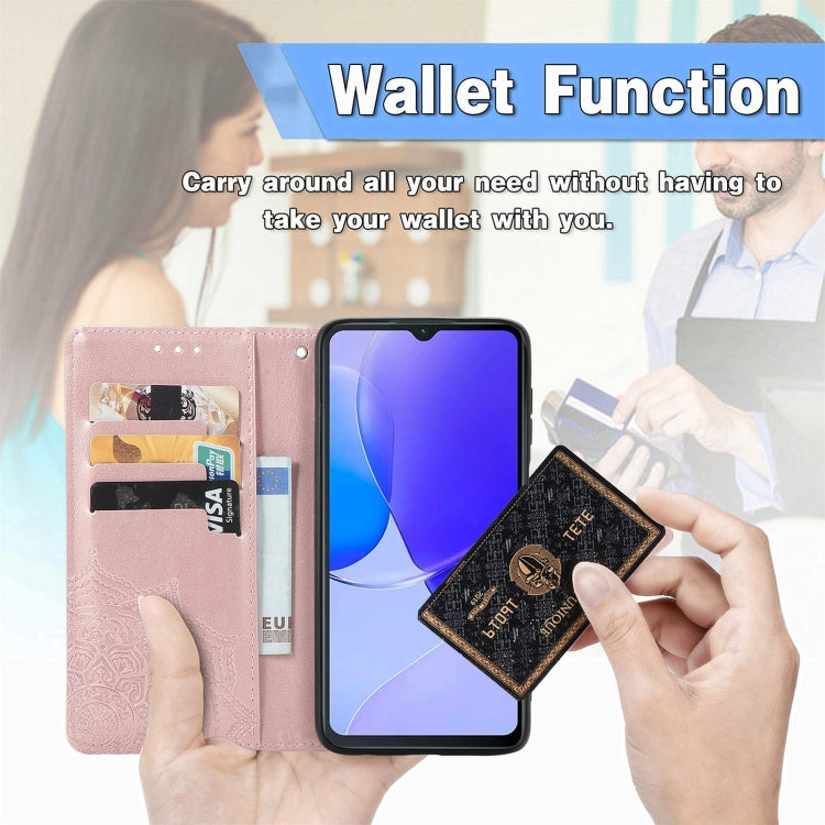 For Huawei Pura 70 Pro+ Mandala Flower Embossed Leather Phone Case(Black) - Huawei Cases by PMC Jewellery | Online Shopping South Africa | PMC Jewellery | Buy Now Pay Later Mobicred