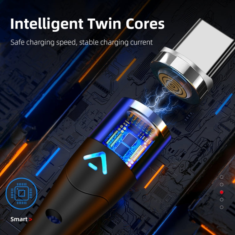 ENKAY 3A USB to 8 Pin Magnetic Fast Charging Data Cable with LED Light, Length:1m(Silver) - free shipping - PMC Jewellery - Order now!