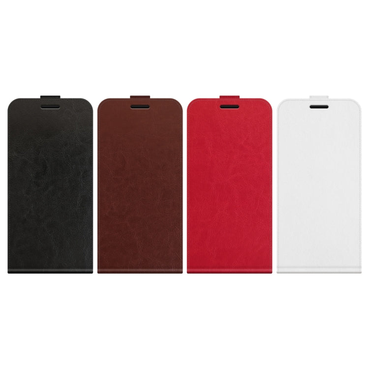 For iPhone 16e R64 Texture Single Vertical Flip Leather Phone Case(White) - iPhone 16e Cases by PMC TechLife | Online Shopping South Africa | PMC TechLife | Buy Now Pay Later Mobicred