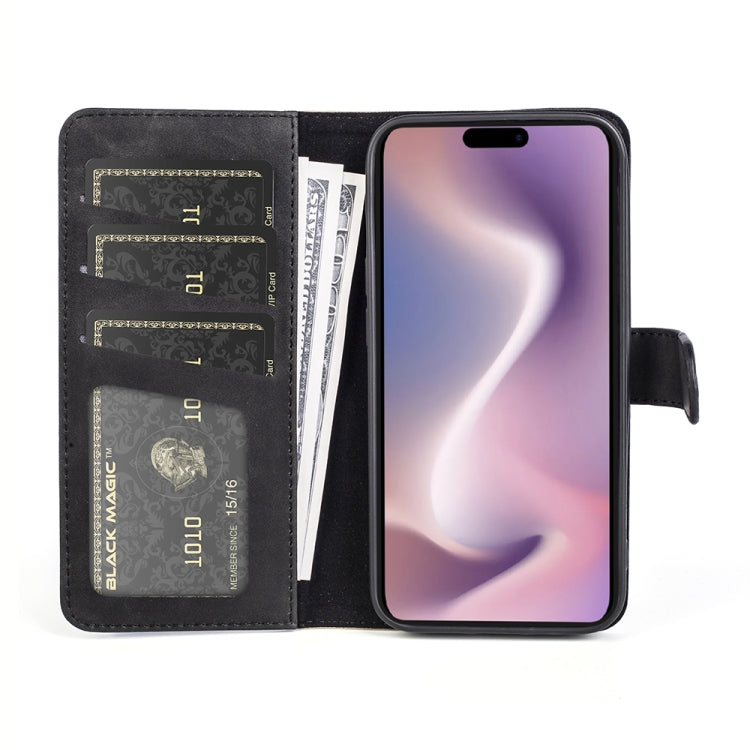 For iPhone 16 Pro Stitching Horizontal Flip Leather Phone Case(Black) - iPhone 16 Pro Cases by PMC TechLife | Online Shopping South Africa | PMC TechLife | Buy Now Pay Later Mobicred