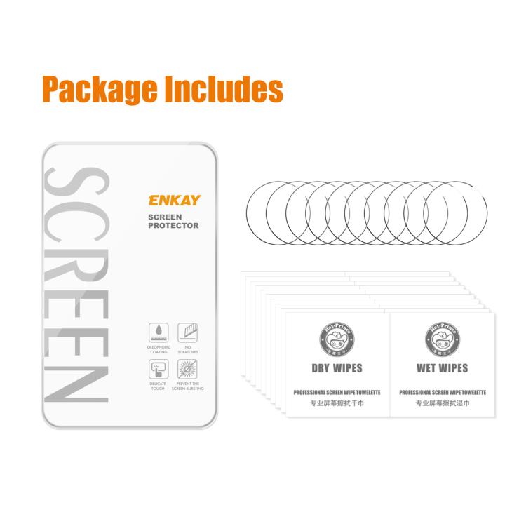 For Garmin Instinct 3 AMOLED / Solar 50mm 10pcs ENKAY 3D Full Coverage Soft PC Edge PMMA HD Screen Protector Film - free shipping - PMC TechLife - Order now!